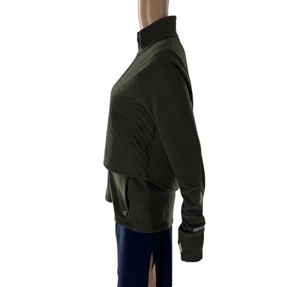 Sweaty Betty Mountain Green Fast Track Padded Zip Up Running Jacket - Picture 6 of 12